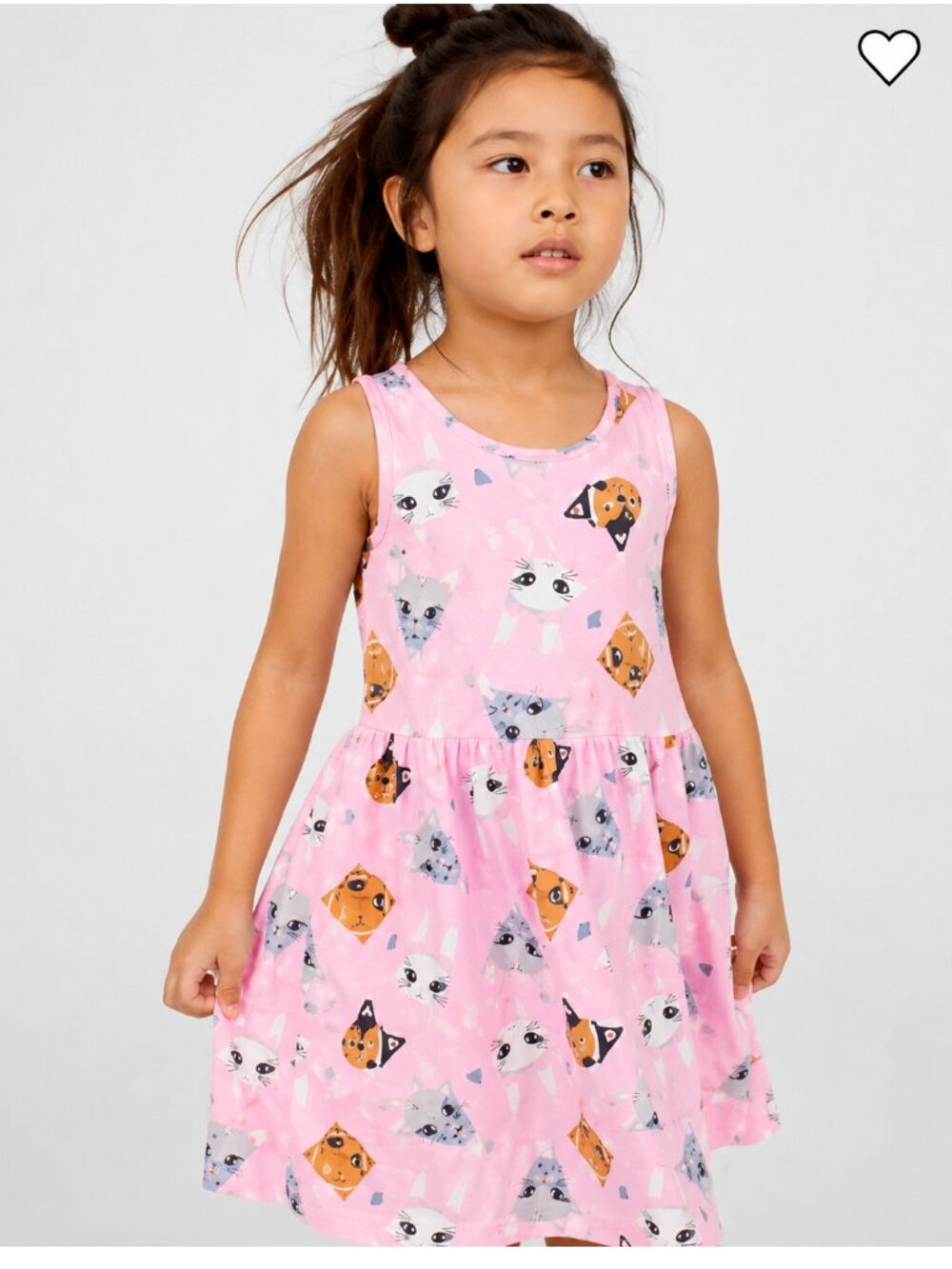 H&M Girls Pink Bunny Cat Sleeveless Ladybug Dress 4-6Y / 5T